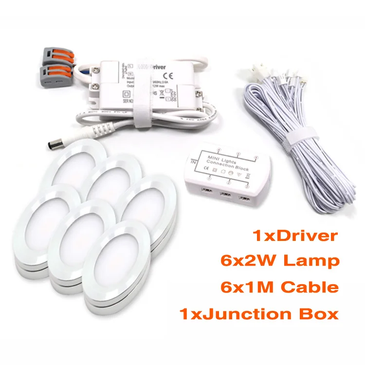 2W*6pcs/kit Surface Mounted Mini Ceiling Lights Set with LED