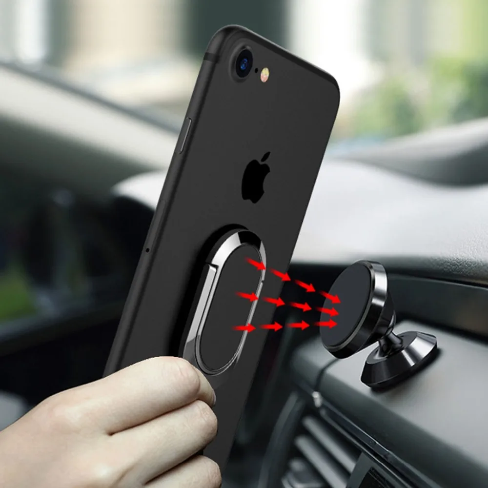 IMIDO Universal 360 Degree Finger Ring Stand Holder Car Magnetic Air Vent Mount For iPhone Samsung Xiaomi Cell Phone Holder