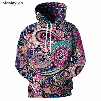 

Harajuku 3D Full Printing Hoodie Men Women Hip hop Rotate Flower Streetwear Sweatshirt Hoody Mens Floral Clothes Hoodies Top 5XL