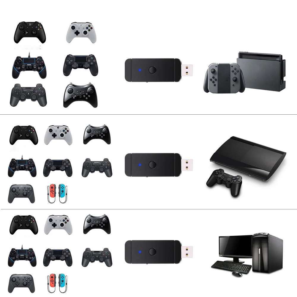 Wireless Controller Adapter for NS Switch Fighting Stick Adapter for PS4 PS3 PC for Xbox One S 360 Controller -5