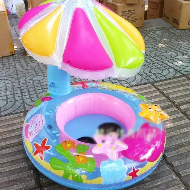 Для детей, От 3 до 6 лет, дизайн, детское милое плавательное сиденье, плавающее кольцо с зонтиком, детские надувные аксессуары для плавания, A012