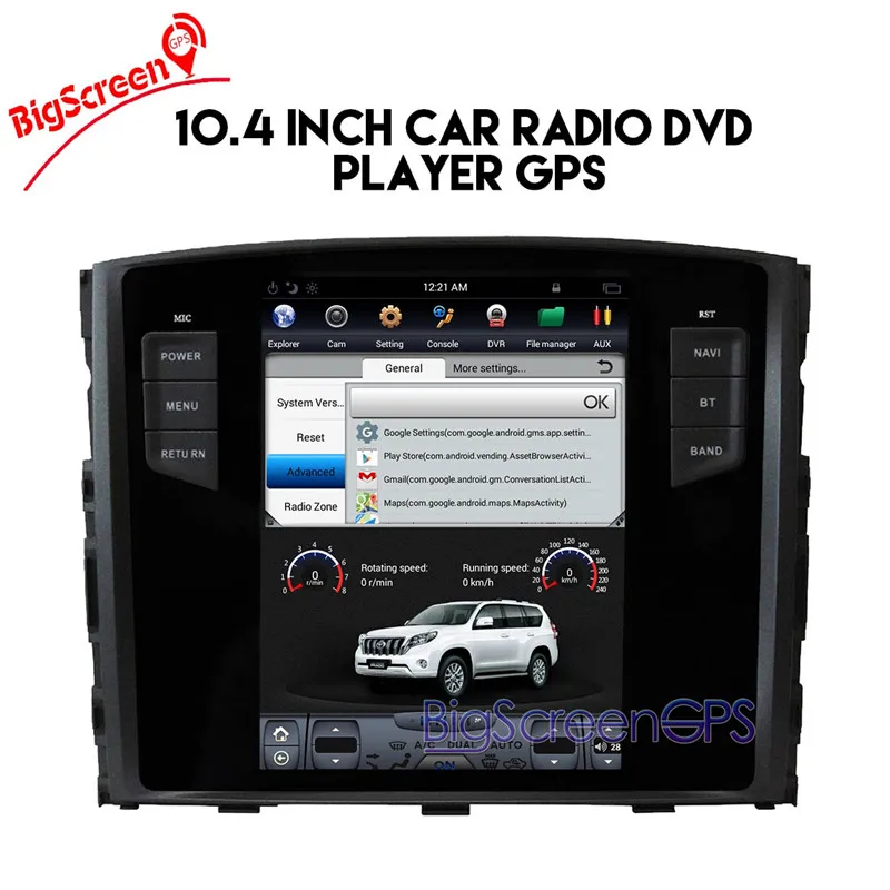 Discount 10.4 Inch Tesla style Android 7.1 Car Radio GPS Navi For Mitsubishi Pajero V97 V93 Shogun Montero 2006+ Unit Stereo Satnav 64GB 5