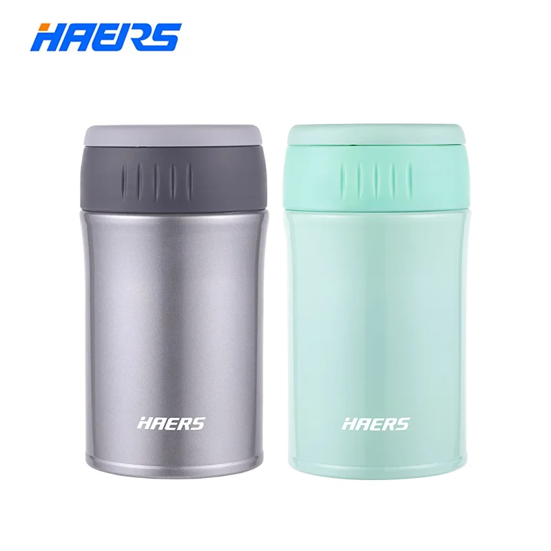 Haers 500ml Food Thermal Jar Vacuum Insulated Soup Thermos 18 8 Stainless Steel Lunch Box with