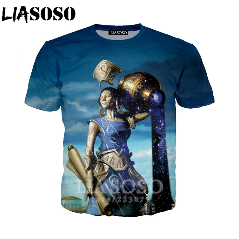 

LIASOSO 2019 Summer New Men Women 3D Print TCG Magic The Gathering Short sleeve T shirt Casual Sweatshirt Top Pullover B167-03