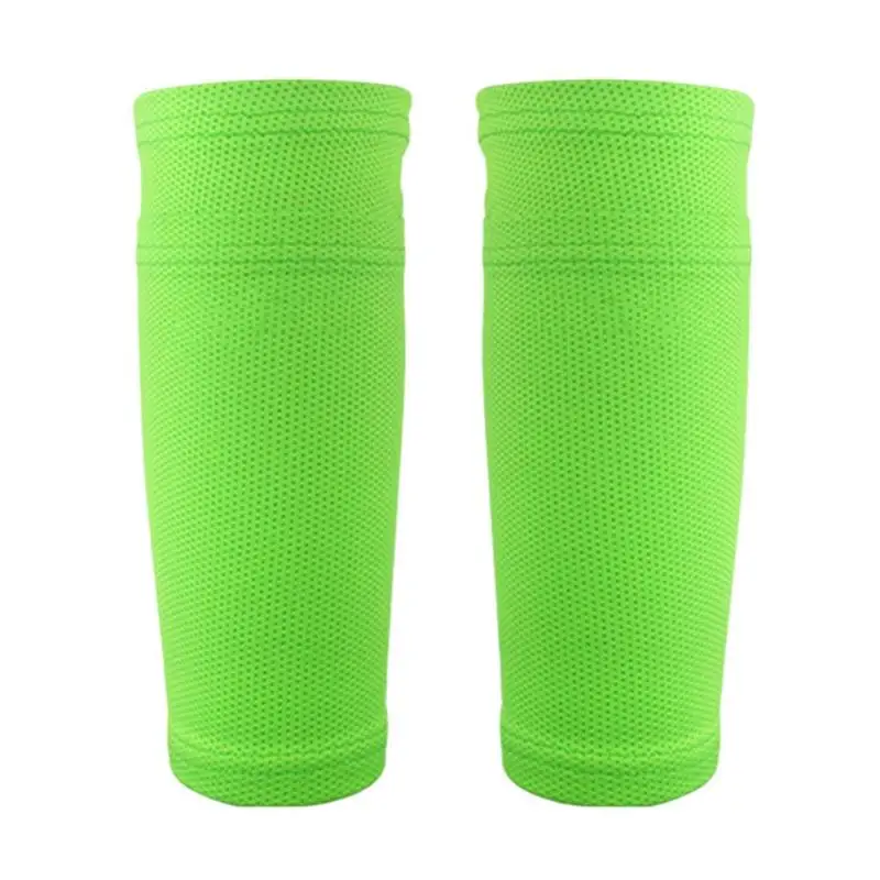 1 пара Защитные носки для футбола защитные щитки поддерживающие щитки растягивающиеся износостойкость с карманом Спортивная безопасность - Цвет: Зеленый