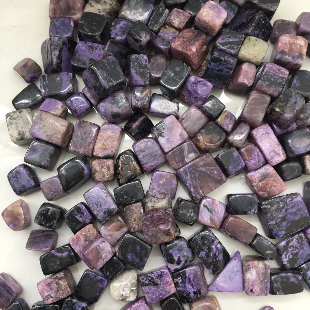 

Charoite Crystal Tumblestone - 20-30mm - A Grade Gemstone Tumble Stone