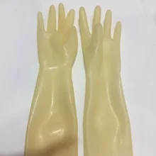 Латексные перчатки прозрачные резиновые короткие латексные перчатки размер М Косплей Перчатки