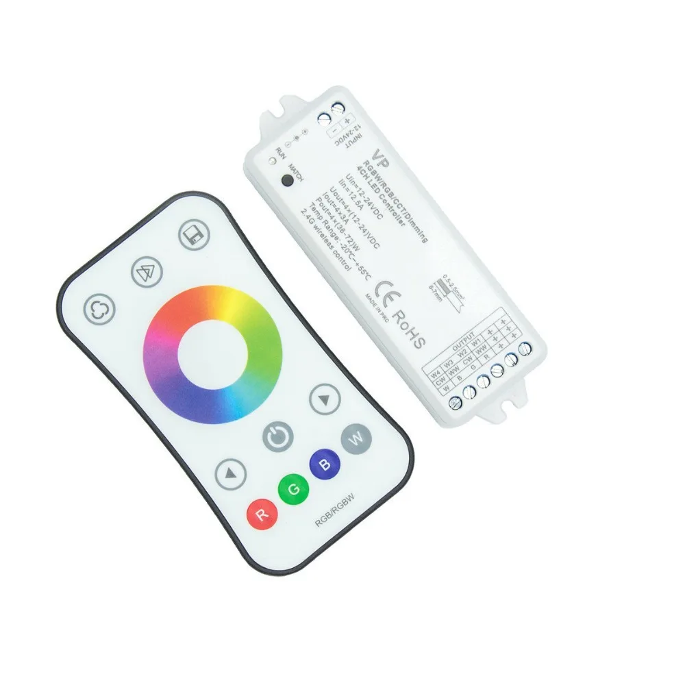 RGBW/RGB 2 4G радиочастотный сенсорный пульт дистанционного управления на колесах и