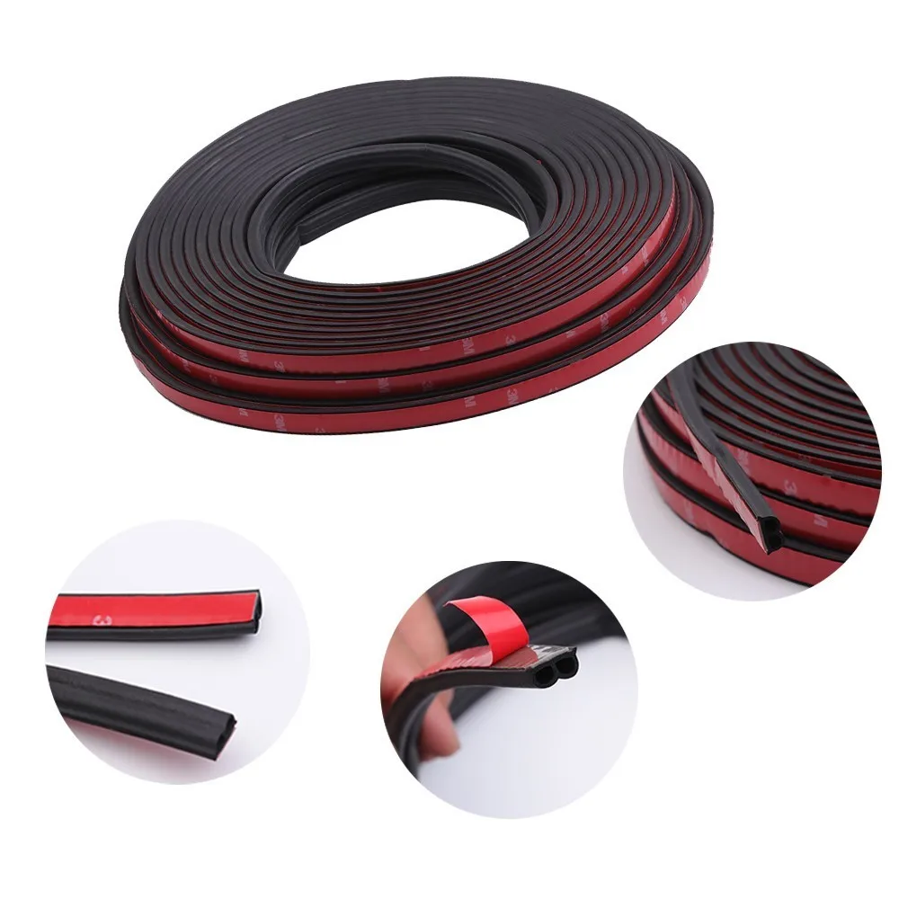 General Car Door Seal Strip For Window Noise Insulation 5M B Type Weatherstrip Rubber Interior Accessories | Автомобили и