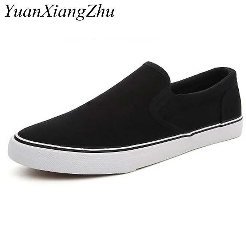 New Men Casual Shoes Black White Solid Canvas Shoes Man Loafers 2019 Summer Breathable Fashion Sneakers Men Slip-On Flat Shoes New Men Casual Shoes Black White Solid Canvas Shoes Man Loafers 2019 Summer Breathable Fashion Sneakers Men Slip-On Flat Shoes