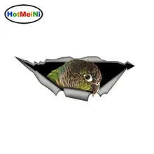 HotMeiNi 3D наклейки для автомобиля зеленая щека Conure забавная наклейка с попугаем креативный модифицированный водонепроницаемый Стайлинг 15 см х 6 см