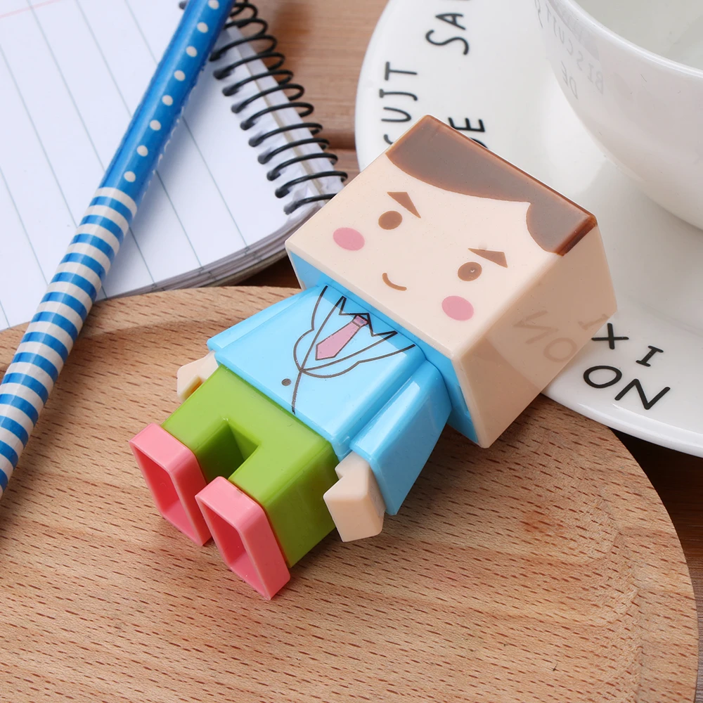 

1PC Lovely Cartoon DIY Assembly Pencil Sharpener with Eraser Pen Knife Stationery Kid Gift 2 In 1 Pencil sharpener School Supply