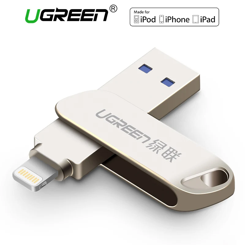 Ugreen USB 3.0 Flash Drive for iPhone 8 7 Plus 32GB 64GB Lightning to