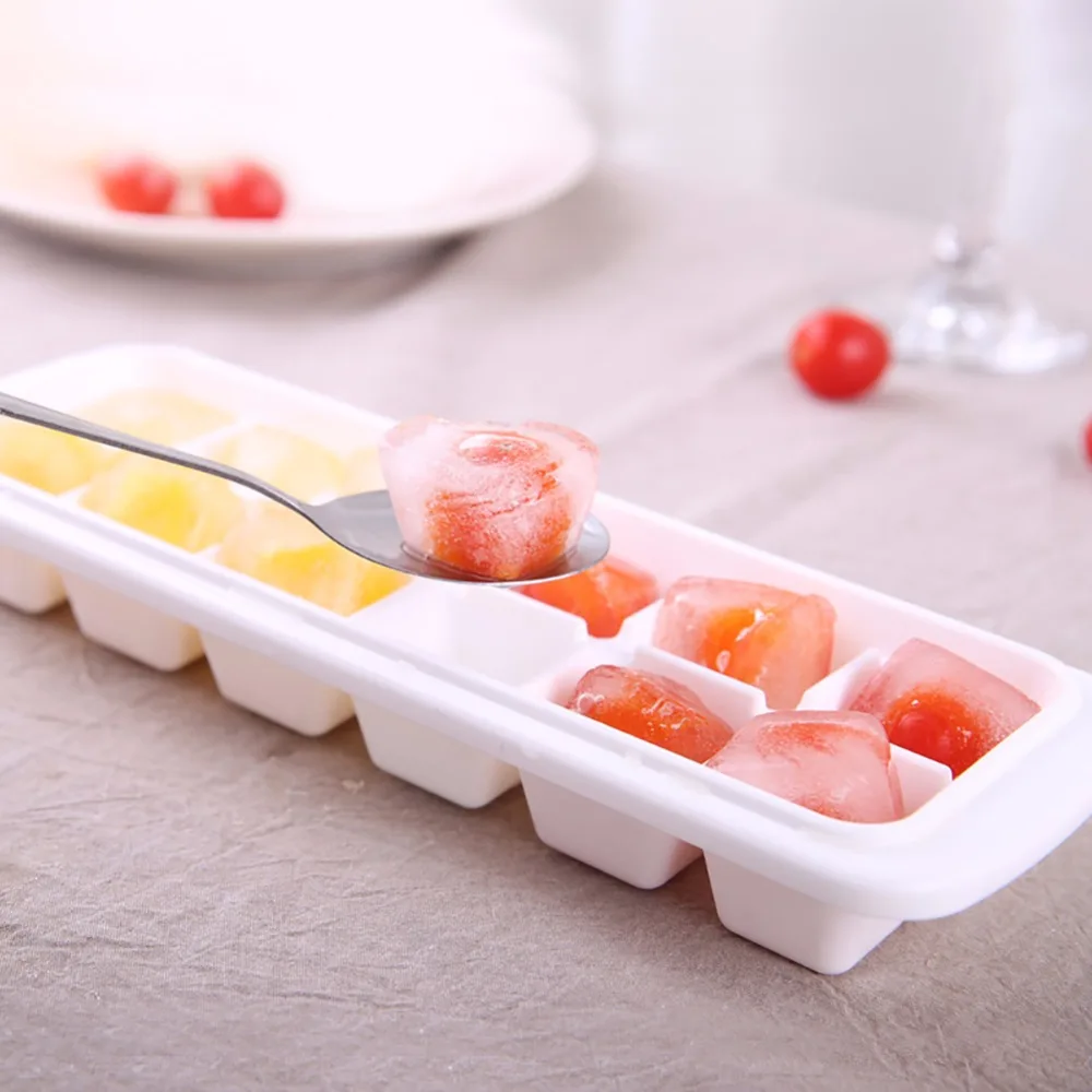 

DIY Ice Tray Fruit Ice Cream Maker Ice Cube Mold Square Shape Silicone Kitchen Bar Drinking Accessories