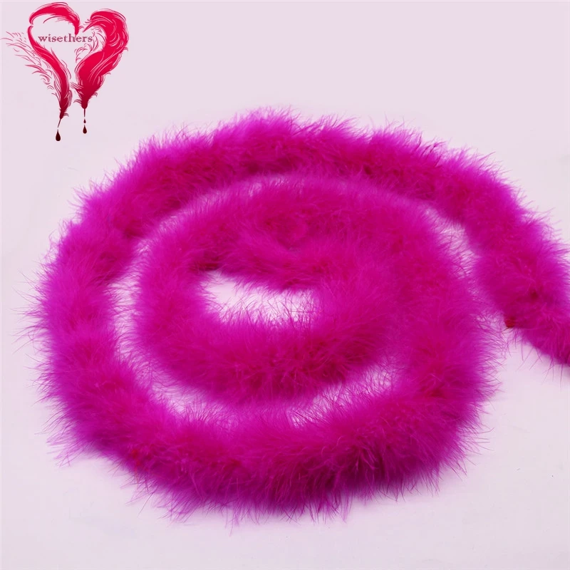 rose red marabou feather boa 1