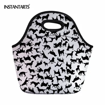 

INSTANTARTS Animal Puzzle Printing Outdoor Picnic Tote Bags Hiking Camping Lunch Food Box Thermal Insulated Snack Handbags Kids
