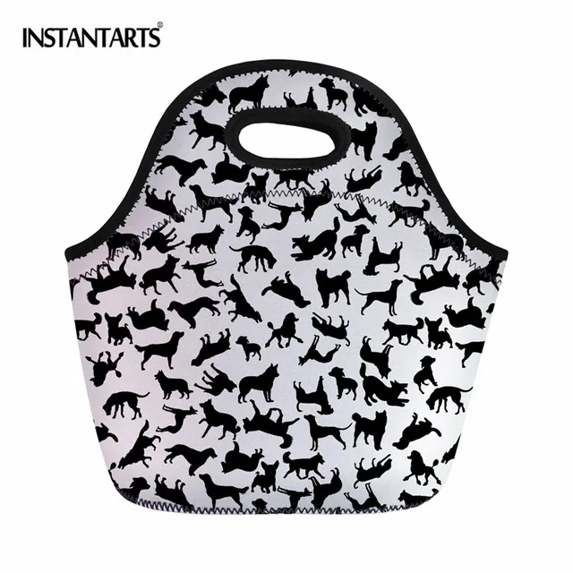 INSTANTARTS Animal Puzzle Printing Outdoor Picnic Tote Bags Hiking Camping Lunch Food Box Thermal Insulated Snack Handbags Kids