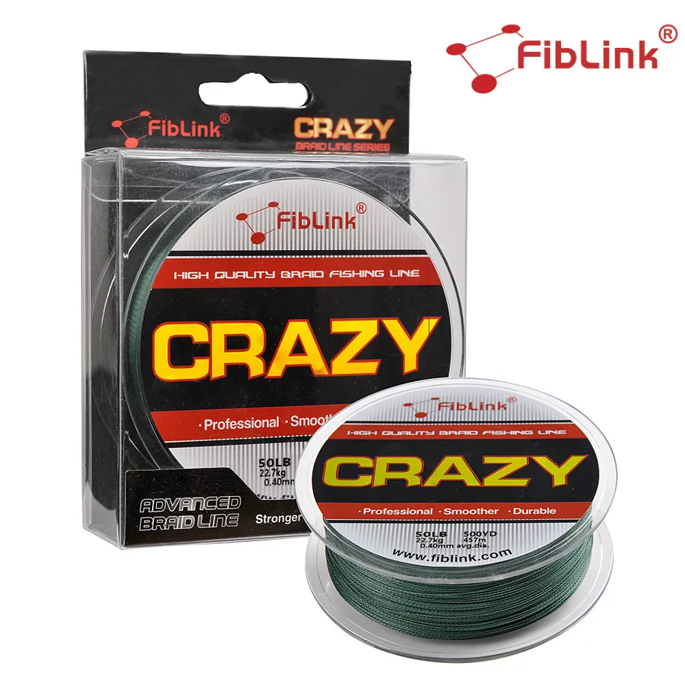 Рыболовная леска Fiblink 4 пряди 457 м 500 ярдов 10 фунтов 20 30 40 50 65 80 фунтов|Рыболовные