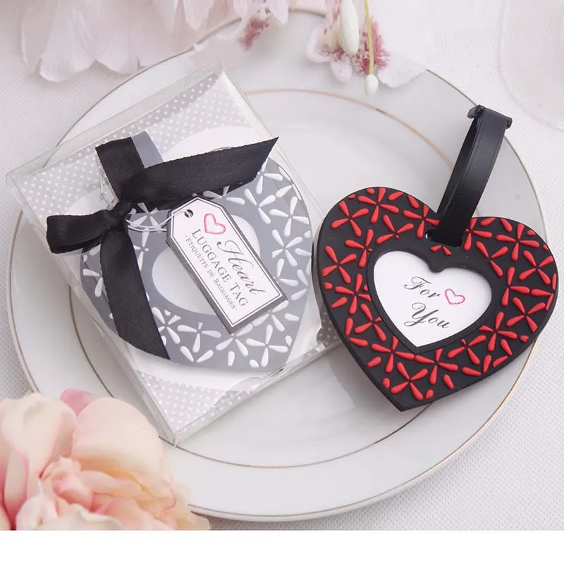Free FedEx shipping 100pcs/lot heart luggage tag wedding heart travel