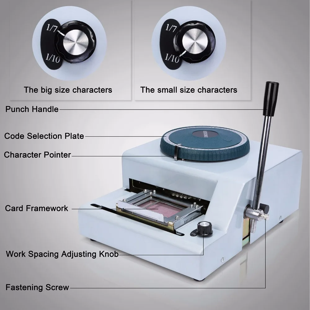 Brand New 68 Manual PVC Card Embosser ID Card Embossing Machine-in