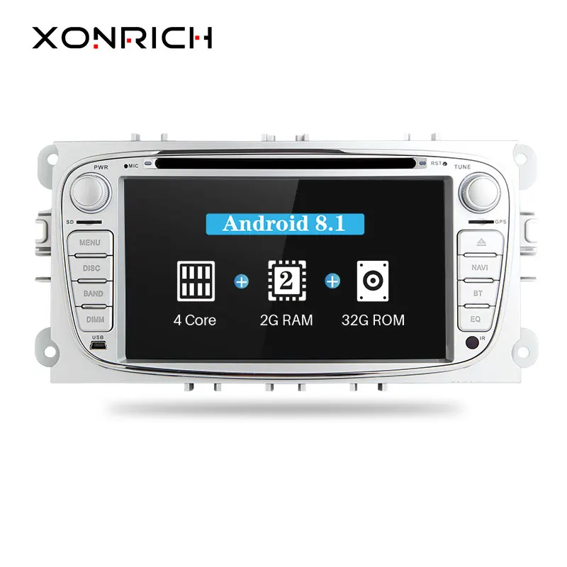 

Xonrich Car DVD Player 2Din Android 8.1 For Ford Focus 2 S-Max C-Max Mondeo Galaxy Kuga 2008-2010 GPS Autoradio Audio StereoDAB+