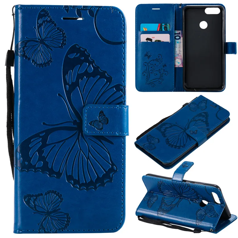 Wallet Case Cover For Huawei 7X Leather Flip 3D Butterfly Case For Huawei honor 7X Case For Huawei Honor 7X Mobile Phone Case  (15)