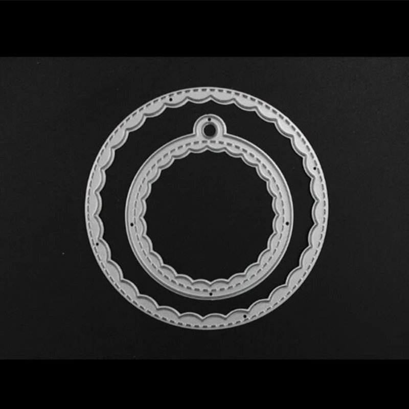 YLCD413 Circle Metal Cutting Dies For Scrapbooking Stencils DIY Album Cards Decoration Embossing Folder Die Cutter Template Mold | Дом и сад