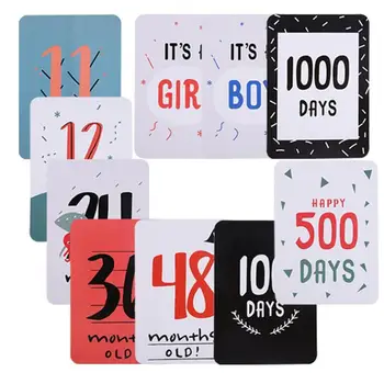 

1 Set Days Month Commemorative Card Shoot Photos Background for Pregnant Women Milestone Photographic Props Infant Growth
