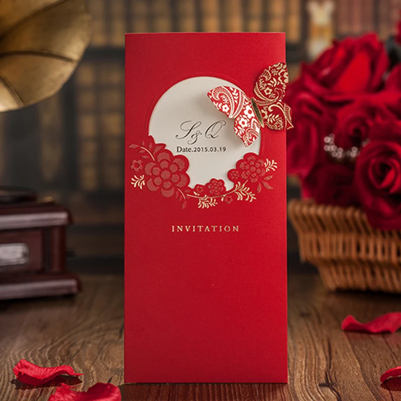 100pcs laser cut wedding invitations cards personalized personalized invitations free