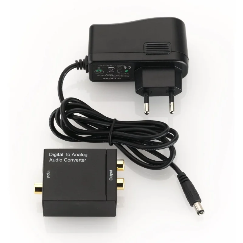 Цифровой Toslink/SPDIF в аналоговый стерео 2 x RCA аудио конвертер-цифровой аудио конвертер(Toslink и коаксиальный) в аналоговый(Cin