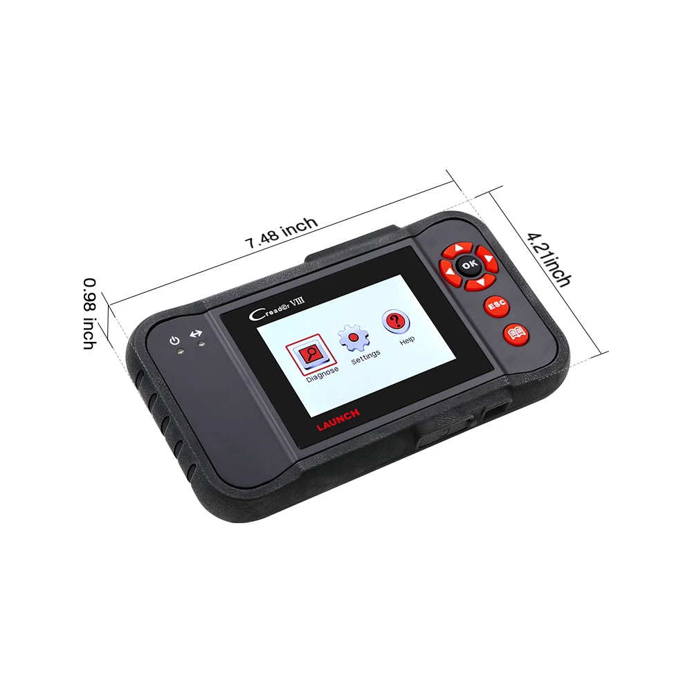 Launch Creader 8 obd2 считыватель кодов поддержка передачи двигателя ABS подушка