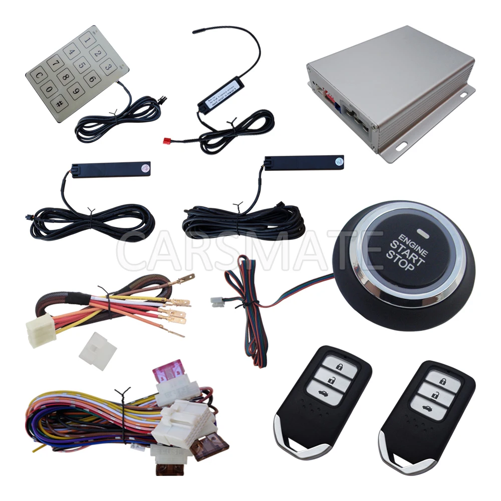 Rolling Code PKE font b Car b font Alarm System Push Button Start Remote Start font