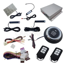 Rolling Code PKE Car Alarm System Push Button Start Remote Start Engine Auess By Password Keyboard Intelligent Anti-Car Jacking