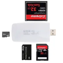 480 Mbps de Alta Velocidad de 5 Gbps USB 3.0 Todo en $ number SD TF CF XD M2 MS T-flash Adaptador de Lector de Tarjetas de Memoria de Alta calidad