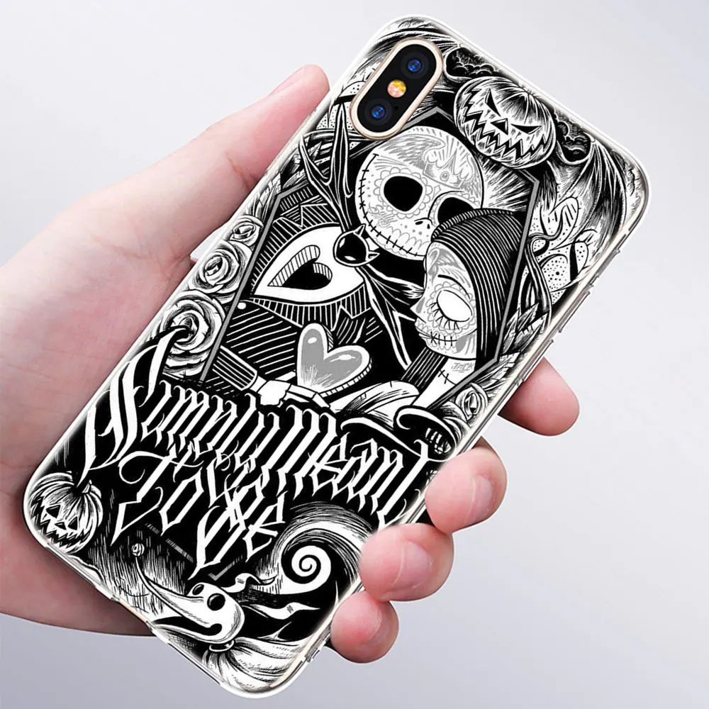 Модный силиконовый чехол Jack skellington для Apple IPhone 11 Pro XS Max X XR 7 8 6 6s Plus 5S SE TPU мягкий чехол для телефона s - Цвет: 012