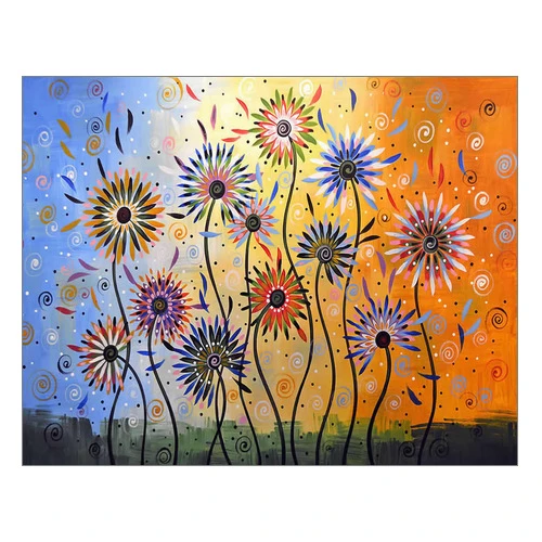 Creative Beautiful Art Canvas Wall Art. Abstract Art Flower Watercolor Painting Canvas Print, Home Deco Fashion Elegant Canvas|Canvas Name Prints| Canvas Corsetprinted Canvas Painting - Aliexpress