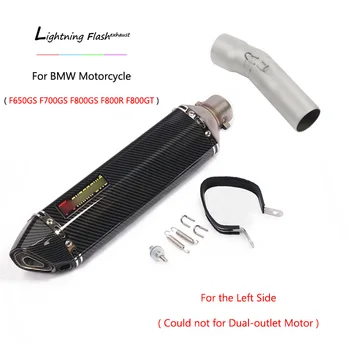 

Slip On F650GS F700GS F800GS F800R F800GT Exhaust Pipe for BMW Motorcycle Mid Middle 51 mm Silencer Stainless Steel Muffler Pipe