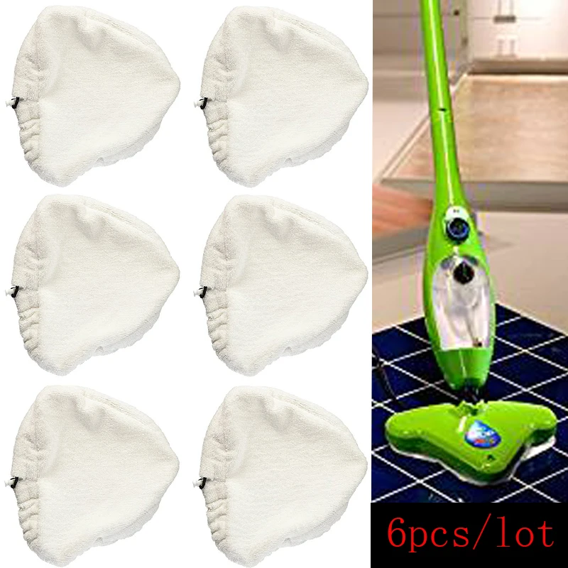 6pcs/lot Replacement Pads Compatible for H2O H20 Steam MopReplace ment Washable Triangular Steam Mop Microfiber Cloth Pad Cover игрушки для кукольных домиков re ment re ment love hawaii