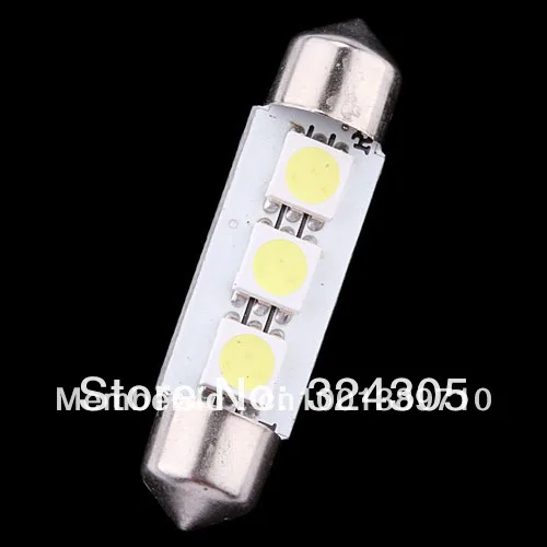 100 шт. 41 мм 5050 3 SMD автомобиль авто 12 В внутренняя светодиодная Лицензионная