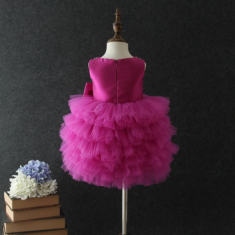 Бальное платье для маленьких девочек на день рождения; красное платье-пачка принцессы на свадьбу; vestidos; коллекция года; одежда для маленьких девочек; От 1 до 5 лет; RBF184028