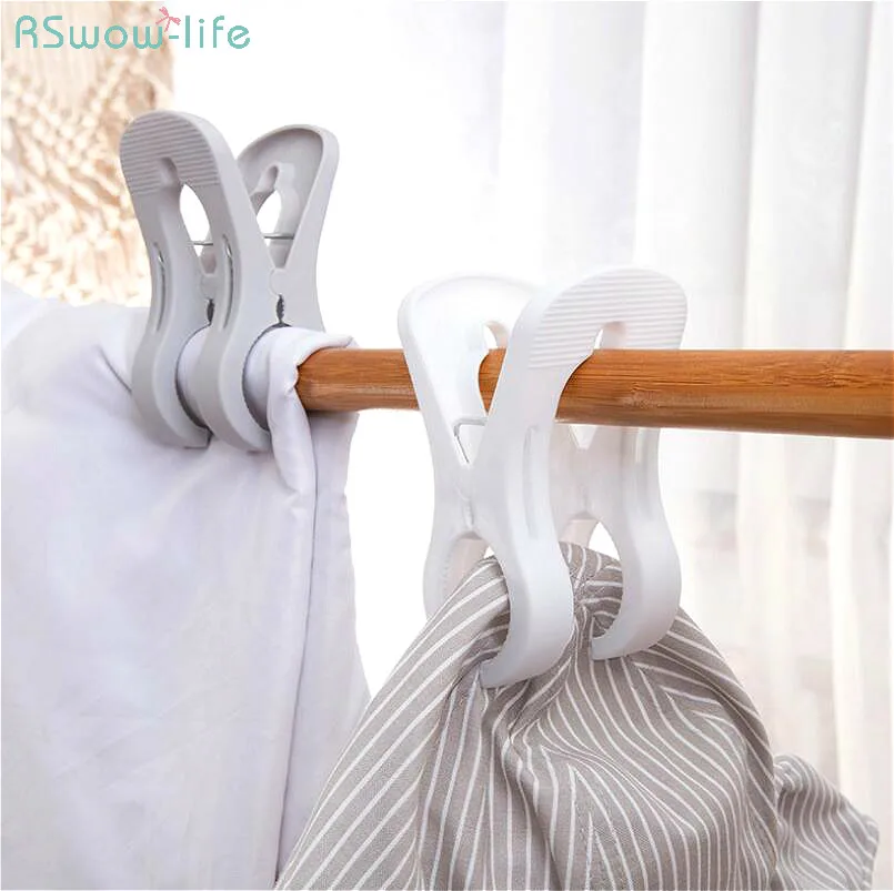 

2PCS X-Shape Large Windproof Double Teeth Windproof Clip Plastic PP Airing Clip Quilt Strong Clothes Clip Household Dry Shirts