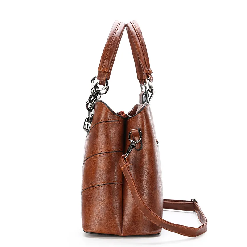 حقائب اليد الفاخرة مصمم الرجعية كبيرة قدرة الكتف حقيبة ساعي للنساء كبيرة حمل الأسود الإناث أعلى مقبض حقيبة الإناث