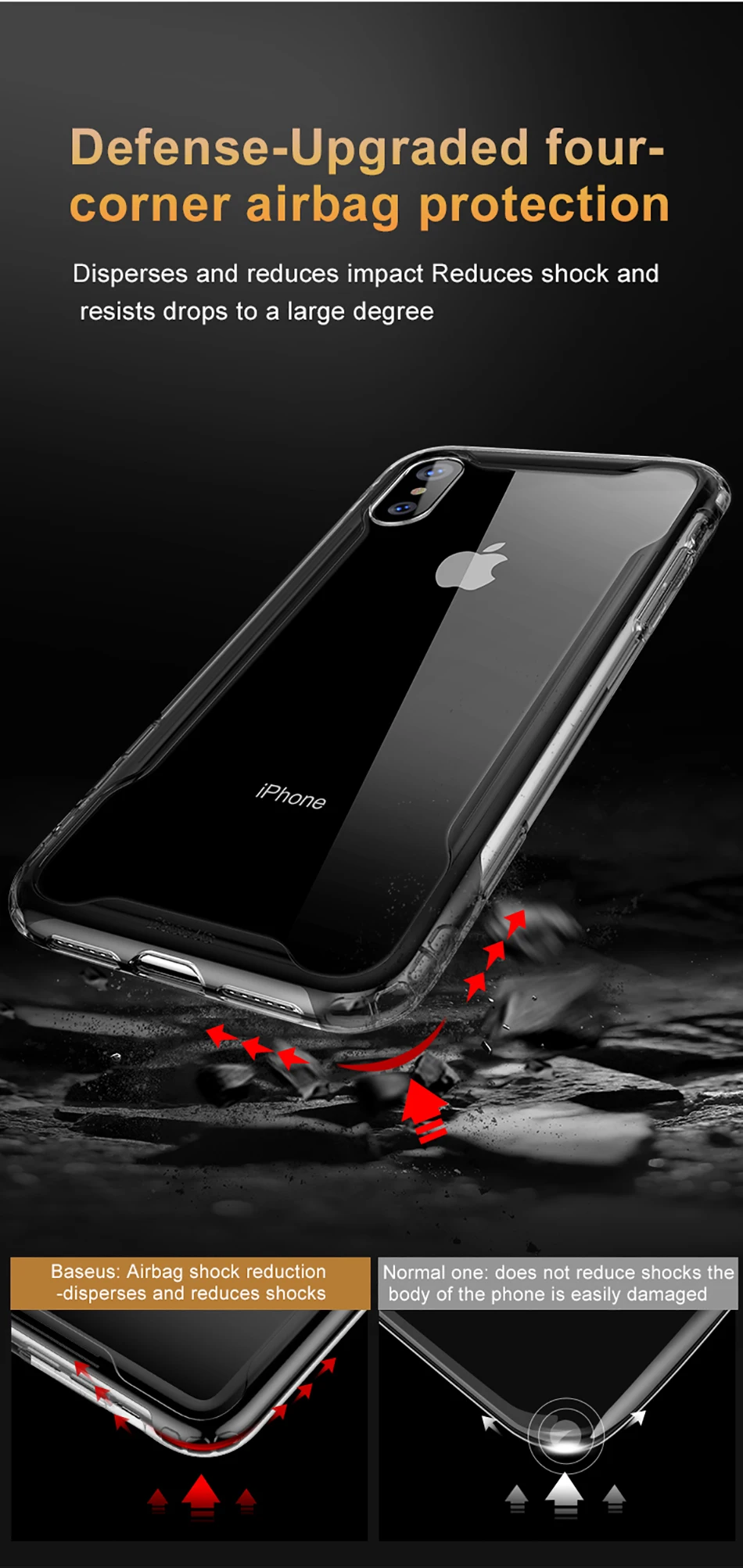 Baseus защитный чехол для телефона для iPhone Xs Max Xr X S R Xsmax роскошный мягкий защитный силиконовый из ТПУ задняя крышка для iPhone Funda