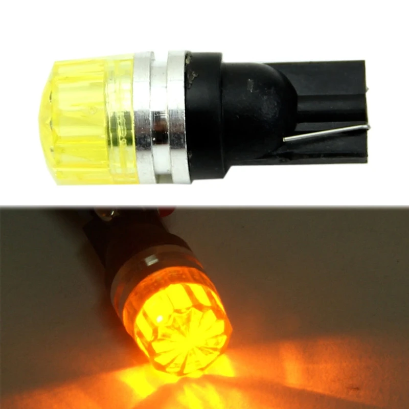 

T10 Car Wedge Amber Yellow 5050 SMD LED Turn Tail Side Light Bulb Lamp DC 12V
