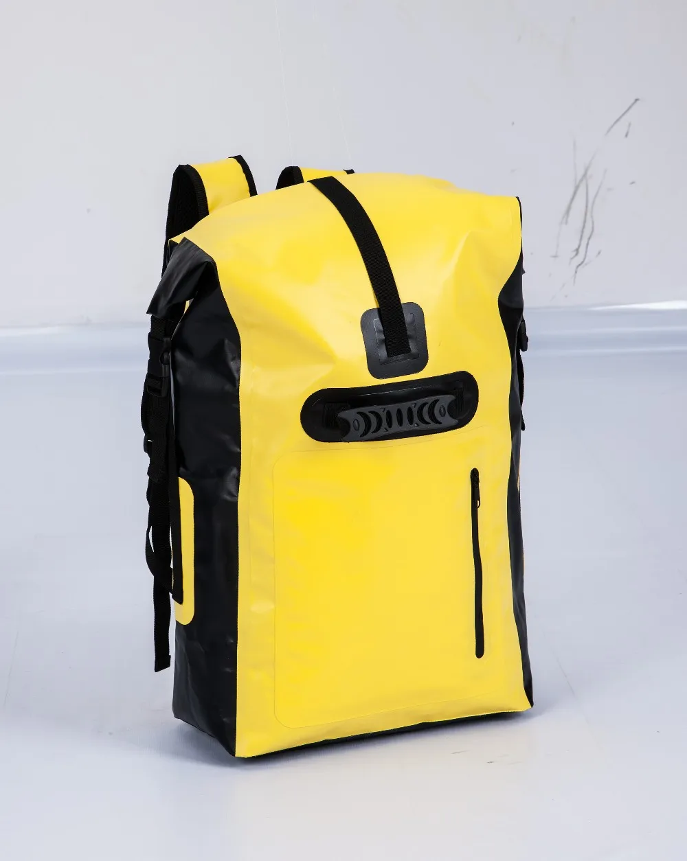 35L Portable 500D PVC tarpaulin yellow dry bag/backpack PVC waterproof ...