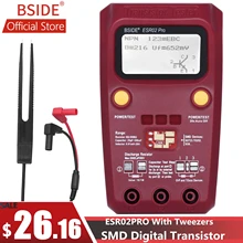BSIDE ESR02PRO Digital Transistor SMD Components Tester Diode Triode Capacitance Inductance Multimeter ESR Meter bside esr02pro digital transistor tester smd components diode triode resistance capacitance inductance multimeter esr meter