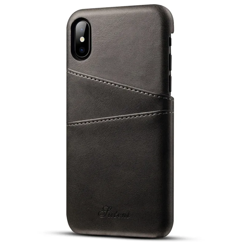 Мужская деловая чехол для iPhone 6 из искусственной кожи 6s 7 8 Plus, роскошный заглушка для карт, PU кожаный чехол для iPhone X XS XR XMAX, защитный чехол - Цвет: C5