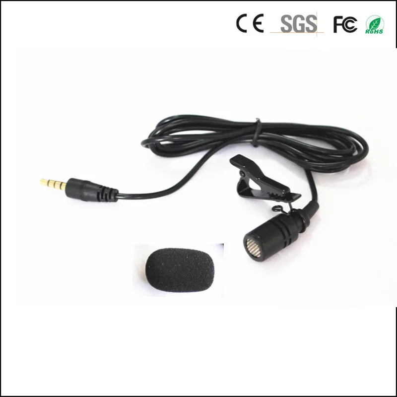 Sale Linhuipad 3.5mm metal lapel microphone stereo lavalier Collar Tie Clip On Mic For Wireless Bodypack Transmitter system 500pcs 1