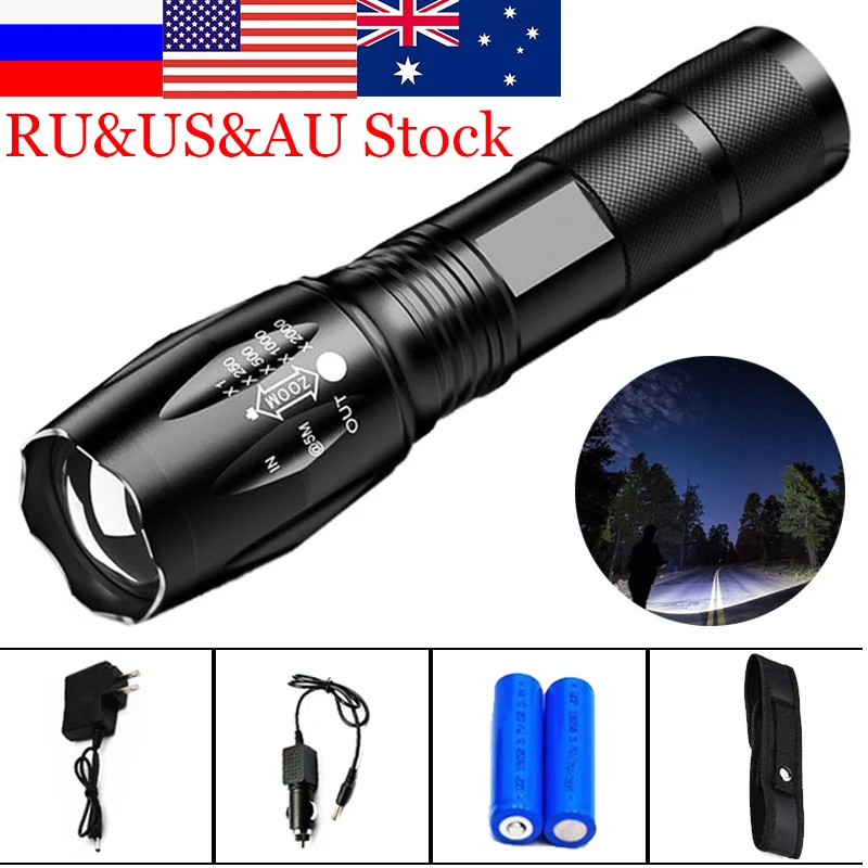 

8000LM E17 T6 Portable LED Tactical Flashlight LED Torch Zoomable Flashlight 5 Mode 18650 AAA Light Lanterna Linterna