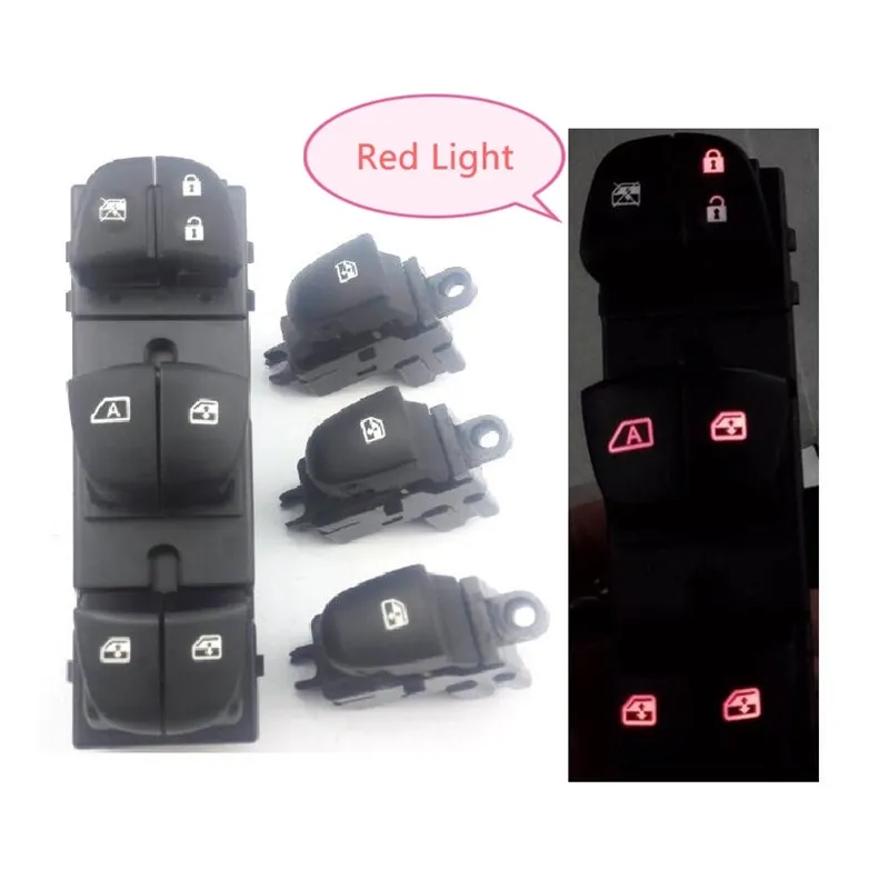 

25401-1KA0A 254011KA0A 25401-1KA0B 25411-1KL5A Window Master Switch for Nissan Qashqai Altima Sylphy Tiida X-Trail Red light